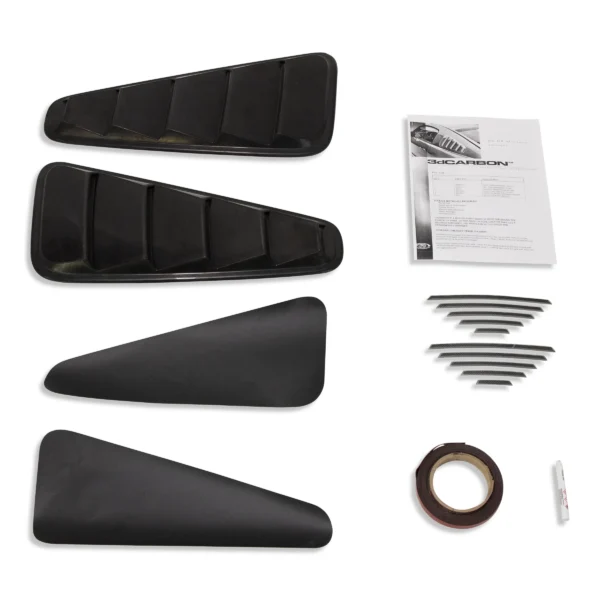 3D Carbon Window Louvers Mustang 05-09 - Imagen 4